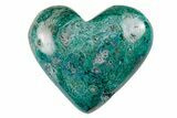 Polished Malachite & Chrysocolla Heart - Peru #211006-1